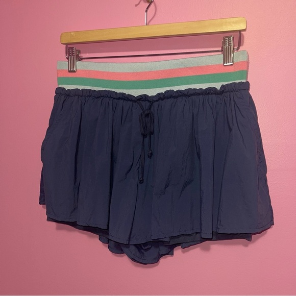 Daily Practice Skort Women's Size Small Blue Drawstring Anthropologie Flowy - Picture 6 of 9